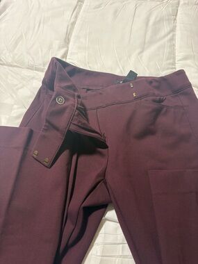 White House Black Market Boot Cut deep wine colored pants